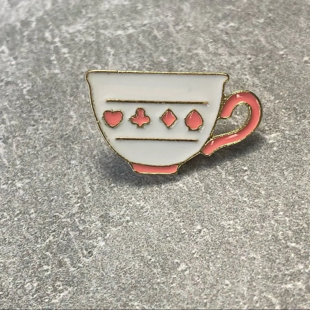 Tea Cup Alice Wonderland Collection Enamel Pin